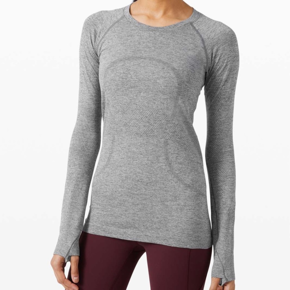 navy long sleeve swiftly tee lululemon
